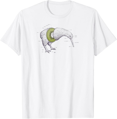 Men's & Women's Kiwi Anatomy T-Shirt Hoodie - Picture 1 of 5
