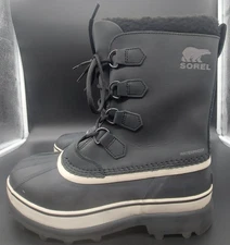 *NEW*Sorel Caribou Boots Mens WP Waterproof Black Winter Rubber NM1000-016