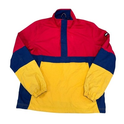 Tommy Jeans Herren Windbreaker Anorak Jacke Colour Block 90s Retro Medium