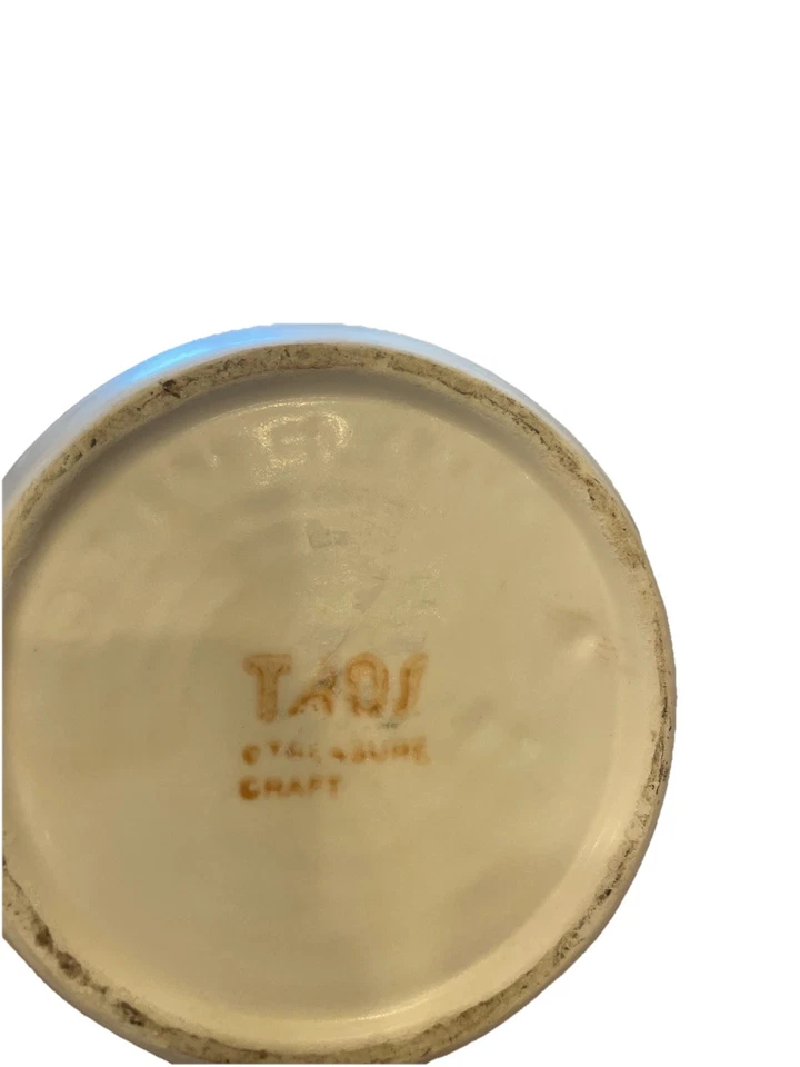 Taos Treasure Craft Ceramic Canister Set (4) Cream Peach Green Southwest  - Image 2 of 3