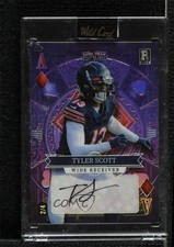 2023 Wild 5 Card Draw Stacked Deck Purple Rainbow Foil 2/4 Tyler Scott Auto v9t