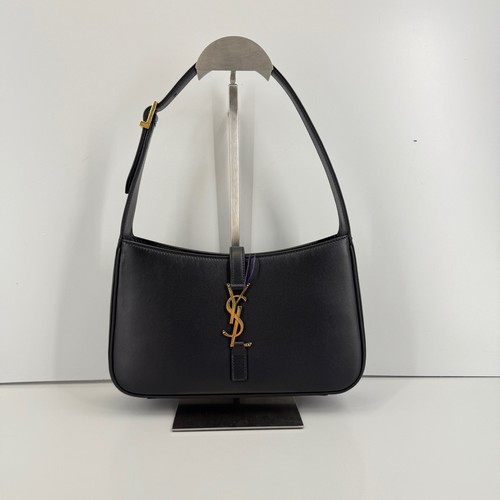 Authentic Pre‑owned YSL Saint Laurent Smooth Leather Shoulder Hobo Bag