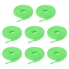 4 Pairs Flat Shoe Laces 5/16" x 180" Polyester Sneaker Shoestring, Green