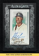 2020 Allen & Ginter's Mini Baseball Black Framed 3/25 Kyle Lewis Auto READ 4t6
