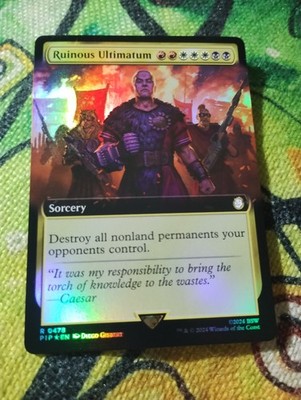 EXT FOIL Ruinous Ultimatum - Fallout - NM - Magic: The Gathering - MTG