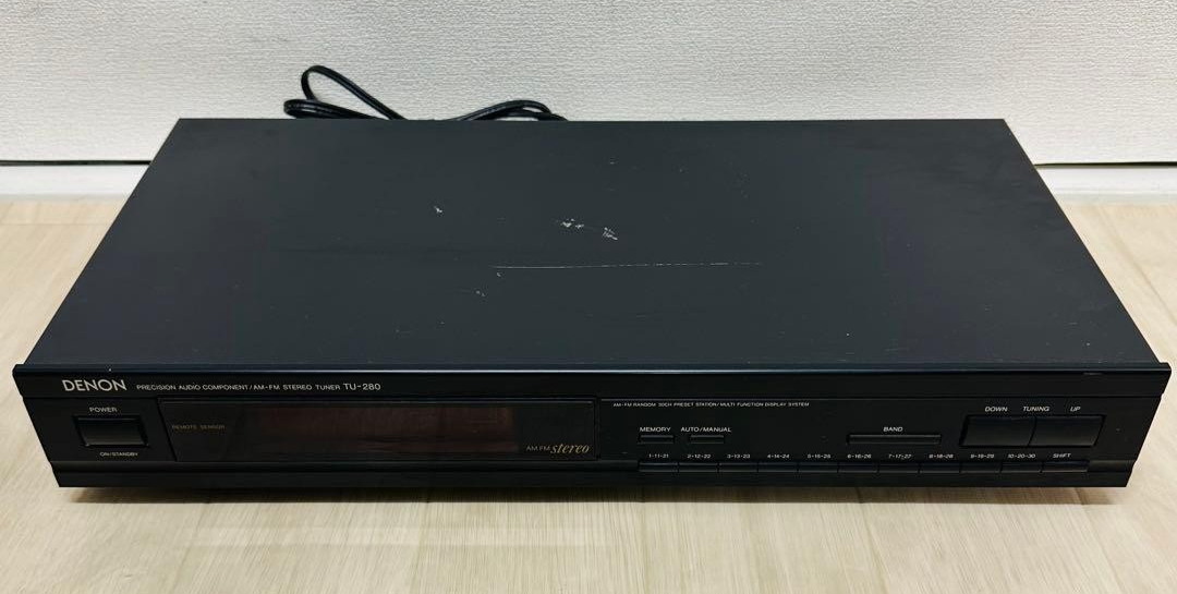Denon TU-280 AM/FM Stereo Tuner Digital AC100V 50/60Hz Black 1992 Denon TU-280 AM/FM Stereo Tuner Digital AC100V 50/60Hz Black 1992