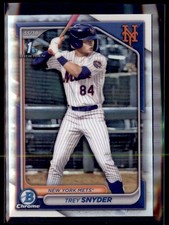 2024 Bowman Chrome Refractor Refractor Trey Snyder New York Mets BDC-158 Rookie
