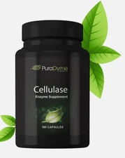 PuraDyme Cellulase Digestive Enzymes, Digestion Supplement for Gut Health 180ct