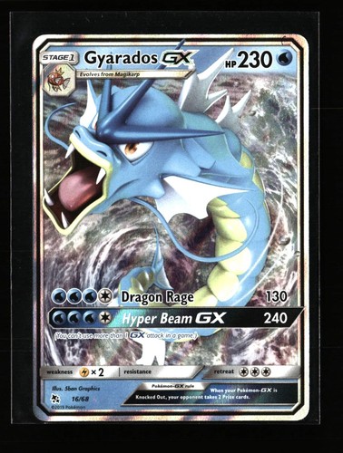 Gyarados GX Ultra Rare Hidden Fates 16/68 Water Holo Pokemon Card