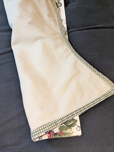 Waverly Orchid Trail Berry Valance 77x16 vert vichy rouge bleu baies raisins - Photo 5/6