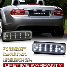 Full LED Extra Bright License Plate Lamp Pair Set For 2006-2015 Mazda MX-5 Miata