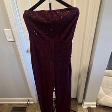 Women  s Burgundy Sequin Wide Leg Pants Size M NWT Holiday Party NYE Target
