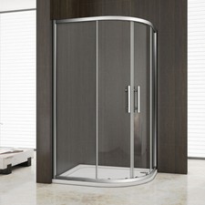 Quadrant Shower Enclosures Nano /Tempered Glass Door Chrome Cubicle  Screen Tray