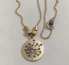 NEW HANDMADE SUNDANCE CHARM SILVER DANDELION NECKLACE ARTISAN JEWELRY