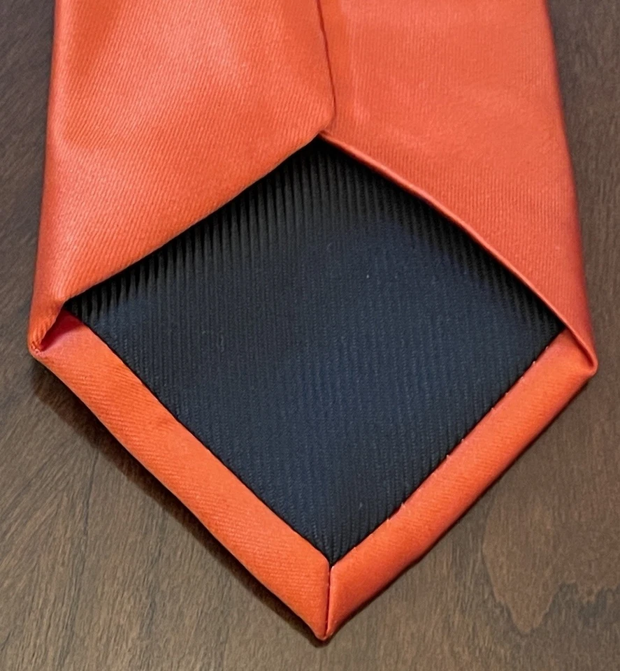 Geoffrey Beene Orange Hand Made 100% Polyester Men’s Neck Tie Made In China - Image 2 of 4