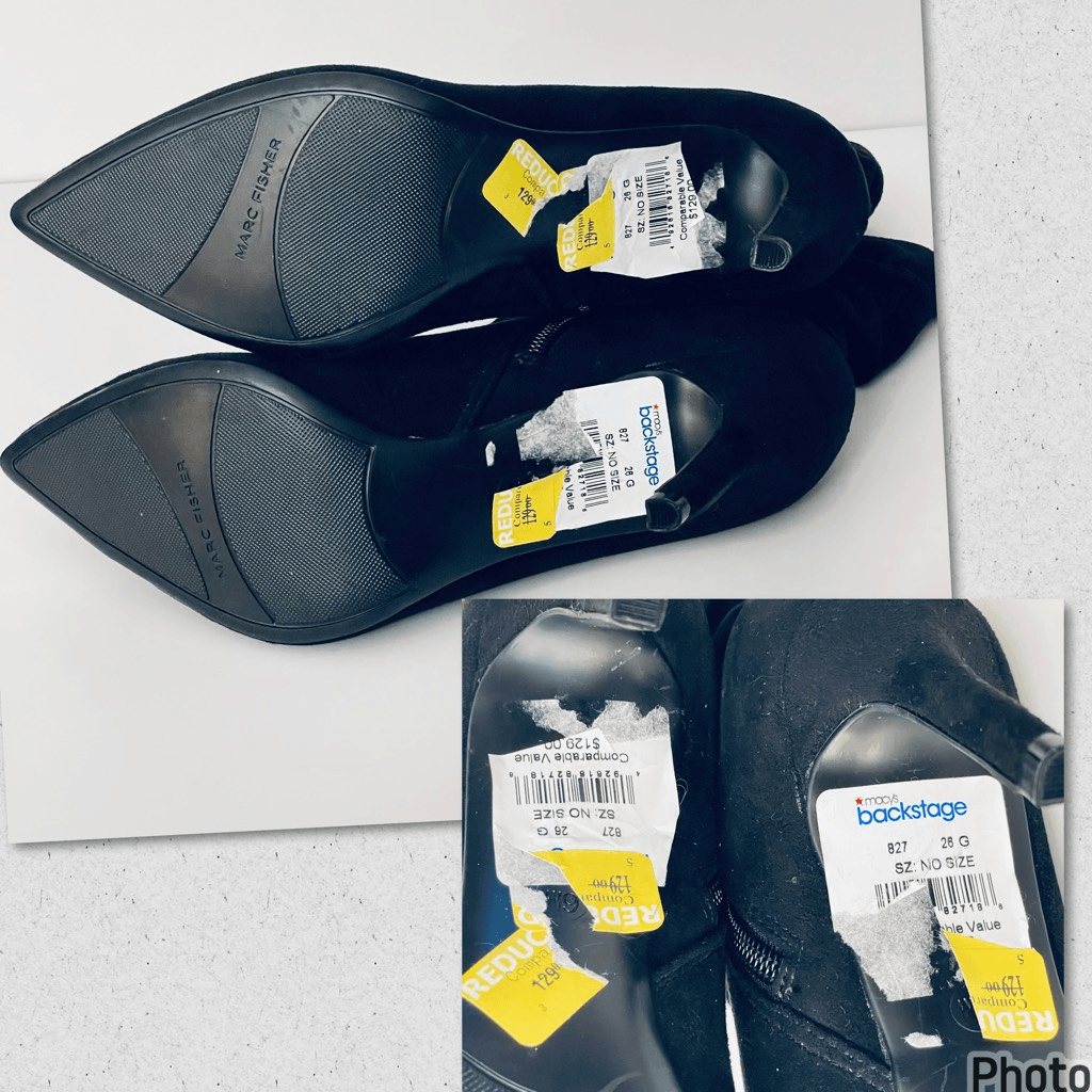 NWT Marc Fisher 6 Black Suede 3.5” Stiletto High Heel Ankle