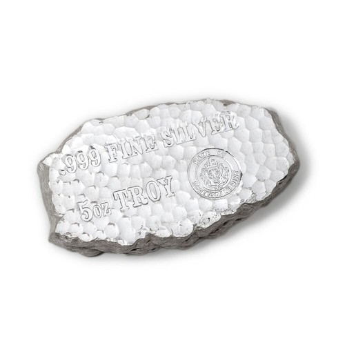 Barra pepita lápida de plata Scottsdale Mint de 5 oz - Imagen 2 de 5