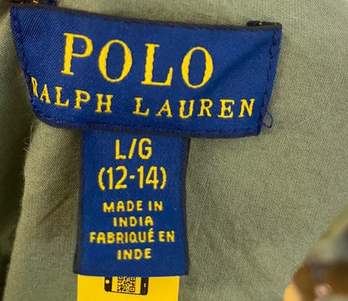 Polo Ralph Lauren Military Jacket Girls Large (12-14) Green Floral Embroidery - Picture 12 of 14