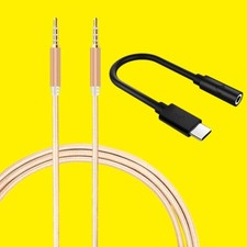 UPGRADE Type C to 3.5mm Audio Aux Jack Cable Car Headphone Cable F OnePlus 9 Pro