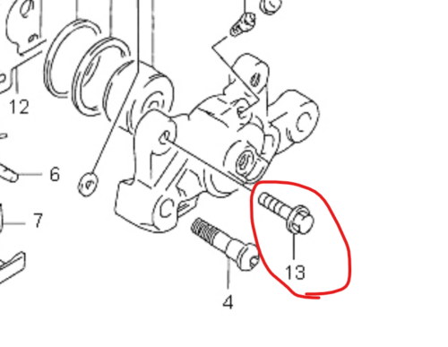 Suzuki TL1000 Titanium drilled brake caliper bolt kit TL1000r TL1000s Ti full - Picture 3 of 5