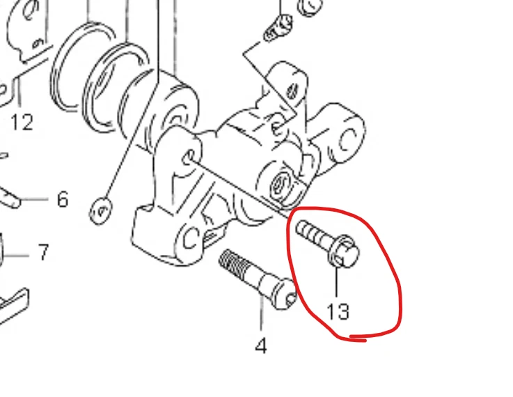 Suzuki TL1000 Titanium drilled brake caliper bolt kit TL1000r TL1000s Ti full - Image 3 of 4