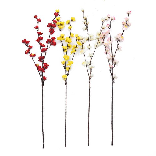 Rama de flores artificiales de ciruelo flores falsas ramas fiesta decoración del hogar 60 cm - Imagen 18 de 36