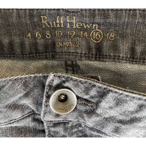 Ruff Hewn Jeans Skinny Legs Gray Distressed Denim Women Size 16 - Picture 9 of 10