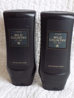 AVON 2 x WILD COUNTRY HAIR AND BODY WASHES ~ 250ml each *BRAND NEW*