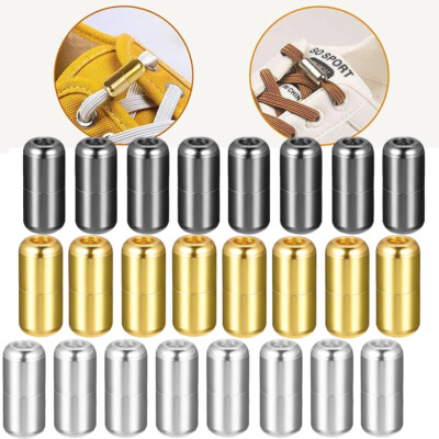 24pcs Smart Laces Buckle Shoe Laces Lock Metal No Tie Shoelaces Universal US