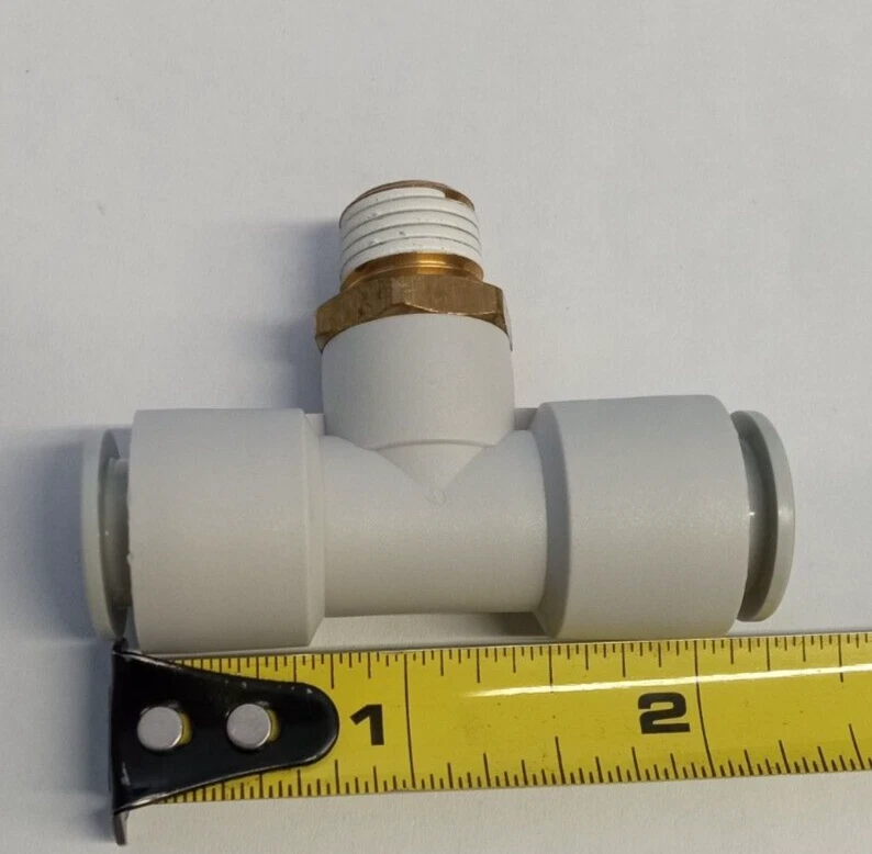 SMC KQ2T12-02S 12mmX12mmX1/4"NPT push-to-connect branch tee connector **5-pack** - Image 2 of 3