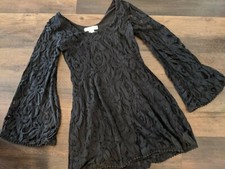 Urban Outfitters Dress size small black lace bell sleeve 