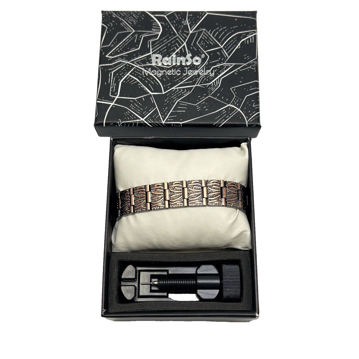 Rainso Mens Pure Copper Magnetic Therapy Bracelet Pain Relief