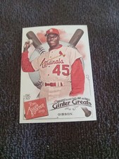 2019 Topps A&G Ginter Greats Bob Gibson St Louis Cardinals Baseball Card GG-11