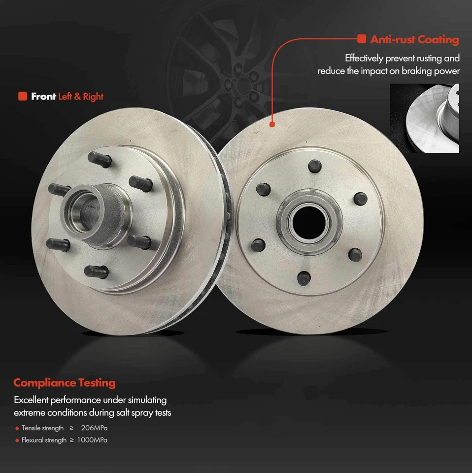 Front Disc Brake Rotors & Ceramic Brake Pads for Chevrolet C2500 GMC Savana 2500 - Image 4 of 4