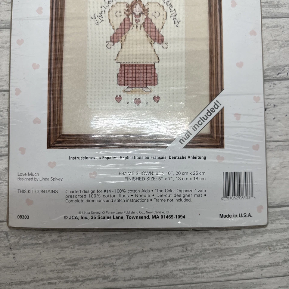 Kit de punto de cruz con tapete Love Notes "Love Much" Foto 4 de 4