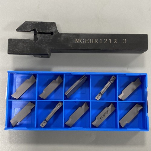 Lathe Cut-Off Grooving Parting Tool Holder+ 10pcs MGMN300 Insert Blades + Wrench - Picture 3 of 8