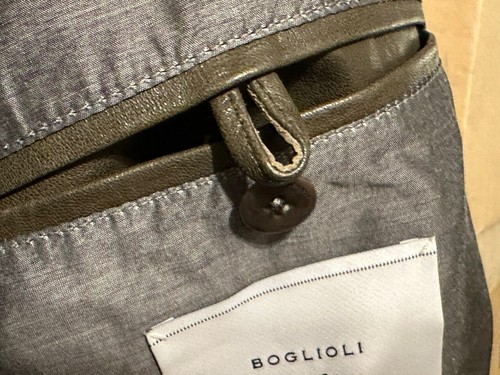 Giacca Bomber BOGLIOLI Pelle Verde Oliva CAFE RACER Nuova Tg-42/Lg (52) - Foto 11 di 15