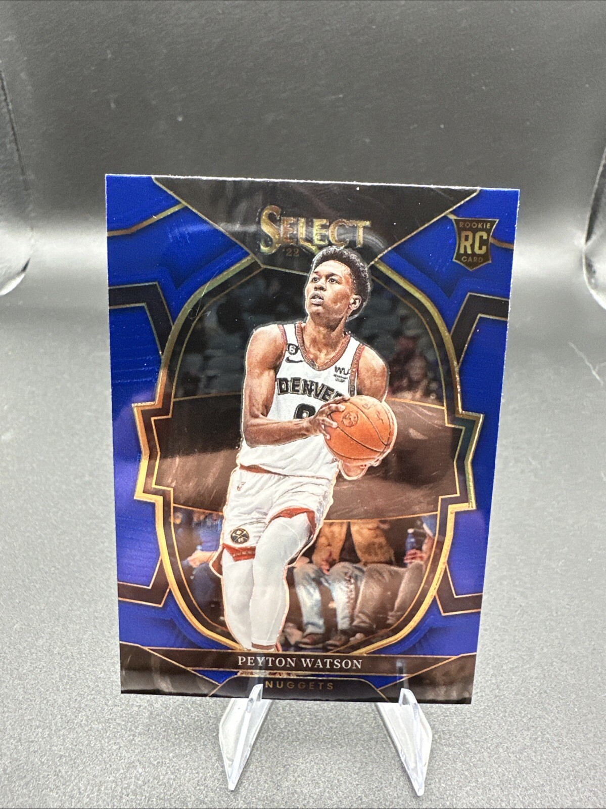 Peyton Watson #74 Rookie 2022-23 Panini Select Blue Prizms Denver Nuggets