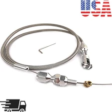 Universal 36" Stainless Throttle Cable Assembly 350 302 SBF