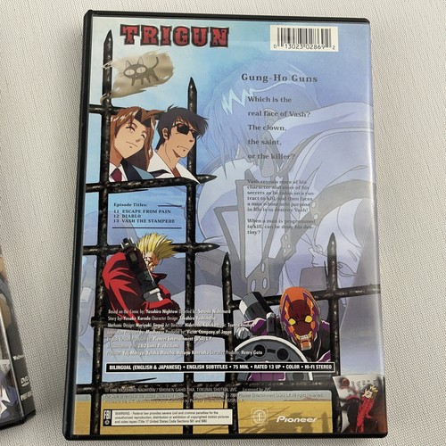 Trigun DVD Anime Angel Arms (Metallic Cover) Wolfwood & Gung-Ho Guns Bundle LOT - Picture 7 of 16