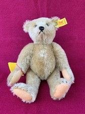 1984 Steiff Margaret Strong Light Gold Mohair Teddy Bear 0155/26 9"