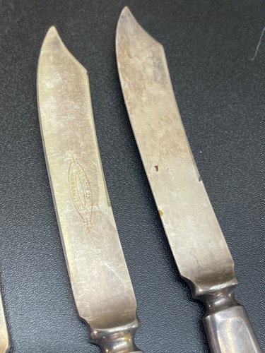 1847 Rogers Bros Warranted Fruit Cheese Knives SilverPlate set of 6 see pics - Picture 8 of 22