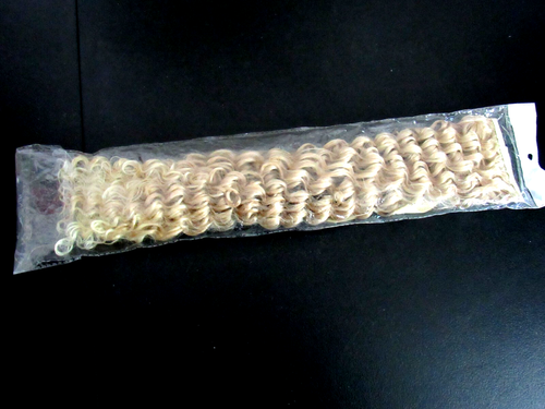 Medium Blonde Curly PONYTAIL Hair piece Tie Ribbon Comb 22" Long Wavy New