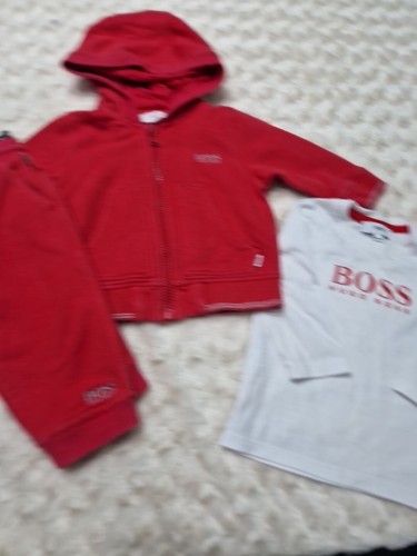 Hugo Boss Tracksuit Set Outfit Joggers Baby Boy 12 Months Authentic 3piece - Imagen 6 de 9