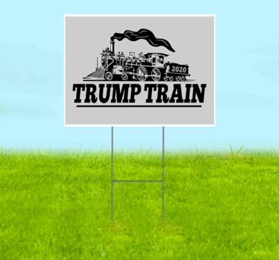 TRUMP TRAIN 18x24 Yard Sign WITH STAKE Corrugated Bandit 2024 MAGA