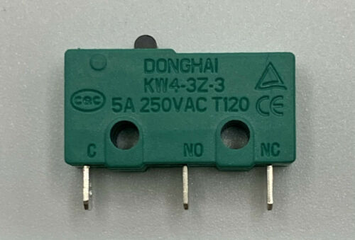 1PC DONGHAI KW4-3Z-3 Micro Switch 3 Pins COM and NO 5A 250VAC T120 No handle - Picture 1 of 3