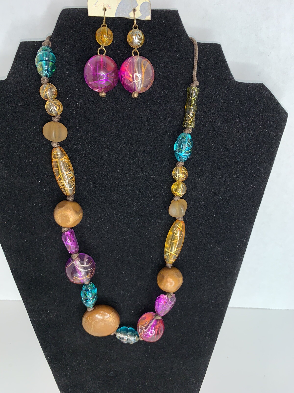Multicolor￼ Beaded necklace￼ Adjustable￼w  Glass … - image 4