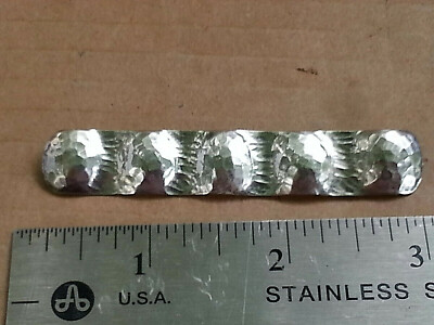 VINTAGE .835 EUROPEAN SILVER HAMMERED DESIGNER SIGNED BROACH PIN SEE PICS!