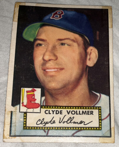 1952 topps clyde vollmar Red Back Red Sox - Picture 1 of 2