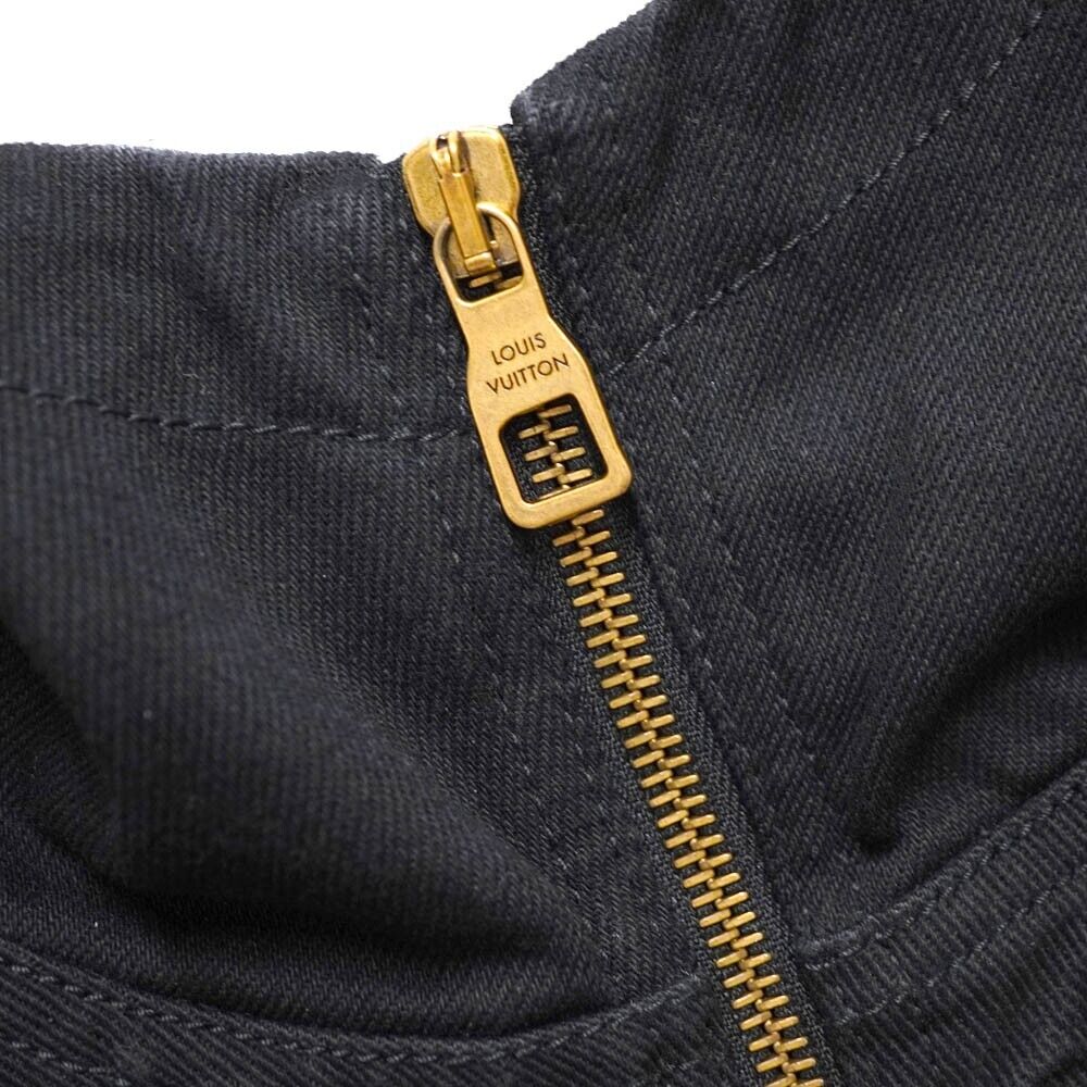 Louis Vuitton RM222M OK4 HNA10W Embossed Denim Zip Hoodie Louis Vuitton RM222M OK4 HNA10W Embossed Denim Zip Hoodie